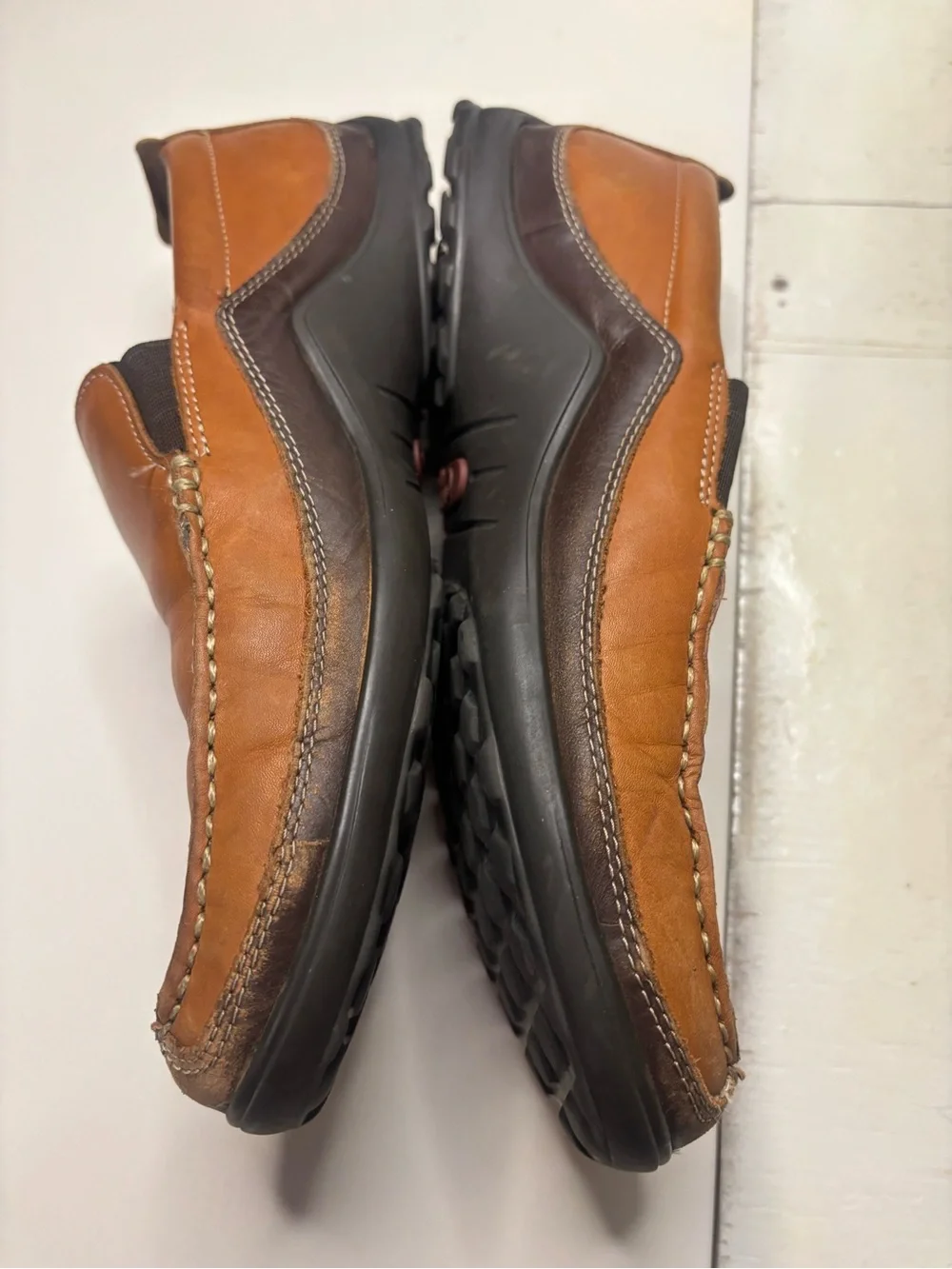 Cole Haan Tucker Venetian Leather Slip-On Loafers Tan Brown Shoes Size 10M Mens